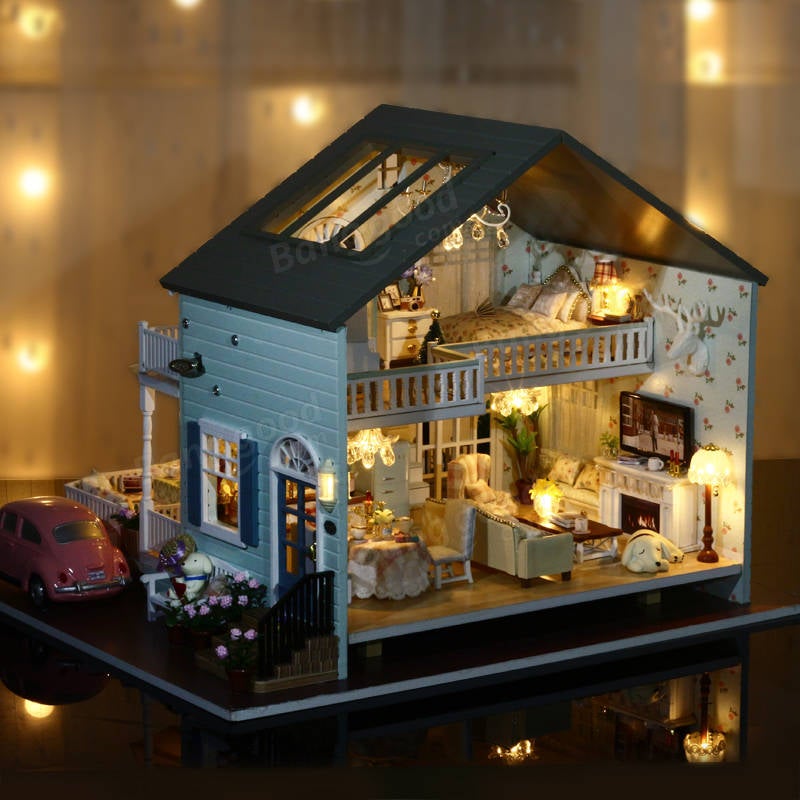 Queens Town DIY Miniature Model With Light Music Collection Gift