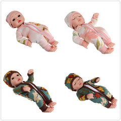 10 Inch 25CM Silicone Vinyl Soft Flexible Lifelike Reborn Baby Doll with Clothes Toy for Kids Collection Gift