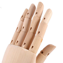 Wooden Artist Articulated Left Hand Art Model SKETCH Flexible Decoration