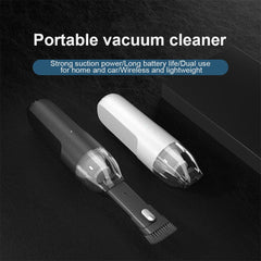 Portable Wireless Vacuum Cleaner 5000Pa Strong 2000mAh Battery Life Low Noise Lightweight for Car Home