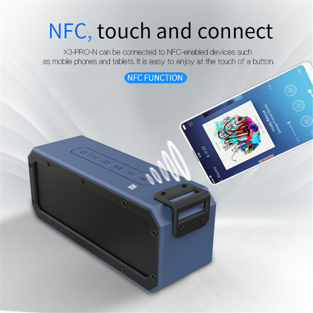 Wireless bluetooth Speaker 6600mAh Portable Outdoor 40W Waterproof NFC Subwoofer Stereo with Type-C Audio DSP Sound