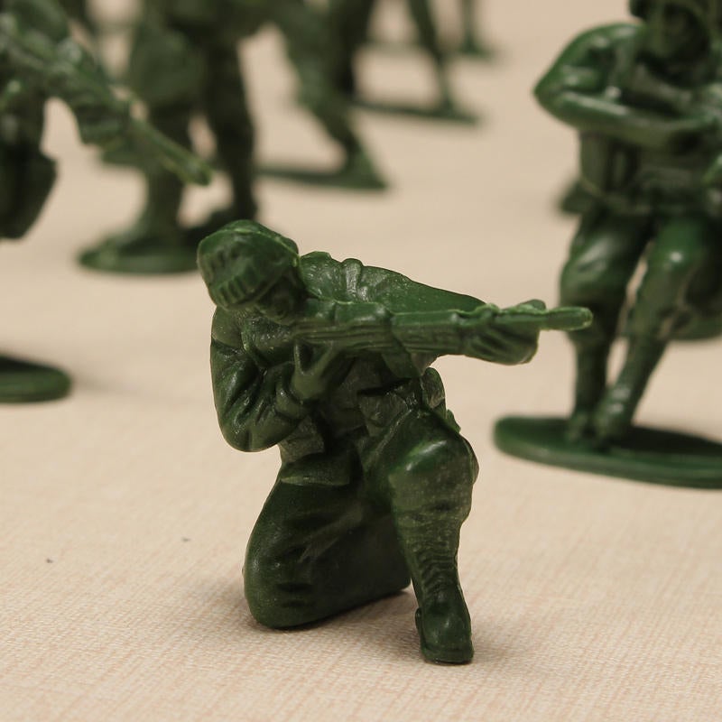 100PCS 5cm Soldier Army Troop Figure Battle War DIY Scene Model