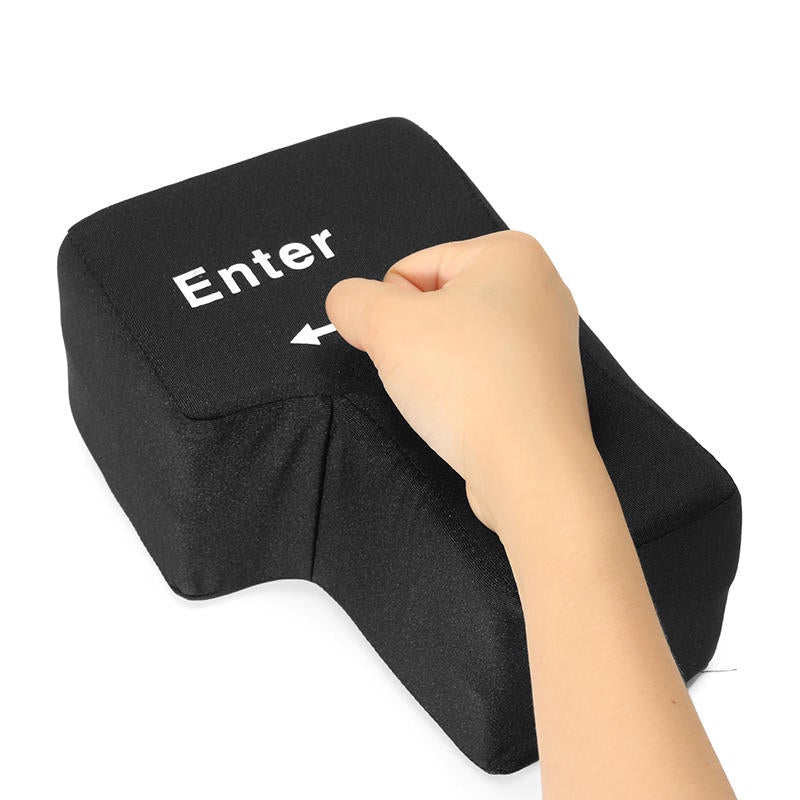 New Large USB Enter Key Button Home Office Desktop Nap Cushion Travel Pillow Reduce Stress Toys