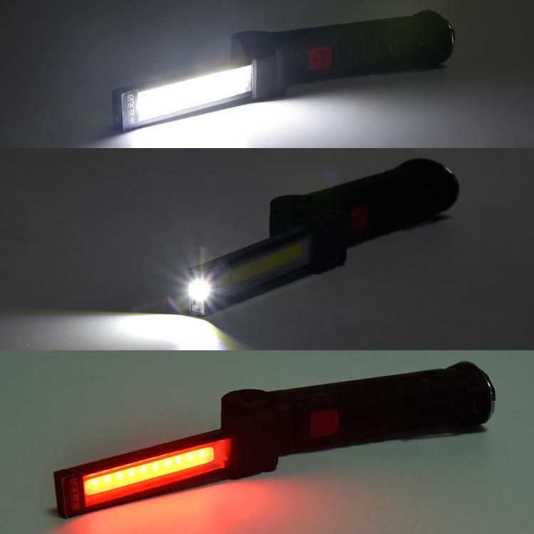 360Degree Rotation USB Rechargeable COB+LED Emergency Worklight with Magnetic Tail