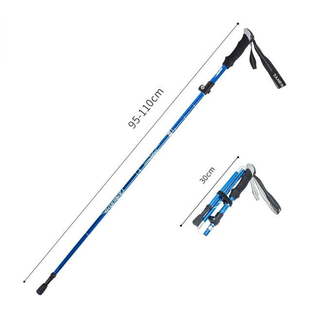 Anti Shock Walking Stick Telescopic Trekking Ultralight Aluminum Alloy Tactical Canes Sticks