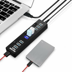 10 Port 3.0 USB Hub Adapter Charger with Switch For Computer PC Laptop iPhone XS 11Pro Mi10 9Pro Note 9S