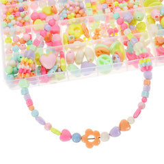 Pop-Arty DIY Beads Girl Necklace Bracelet Jewelry Set With Box Snap-Together Pop Jigsaw Puzzle Toy Gift