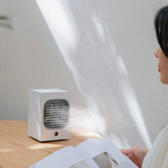 Mini Air Cooler Portable Small Fan Low Noise Wind Air Circulation Humidification Fan Desktop Air Conditioning Fan with Digital Display