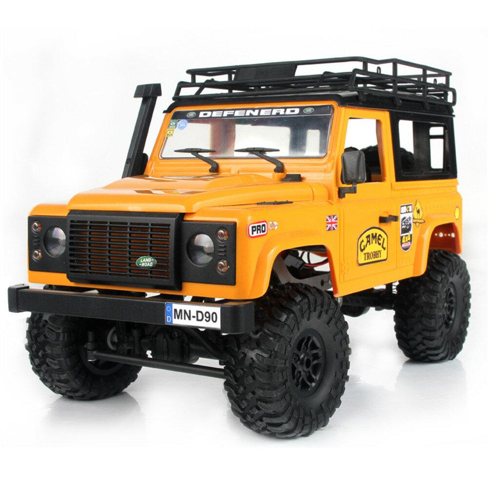 2.4G 4WD RC Car w/ Front LED Light 2 Body Shell Roof Rack Crawler Off-Road Truck RTR Toy