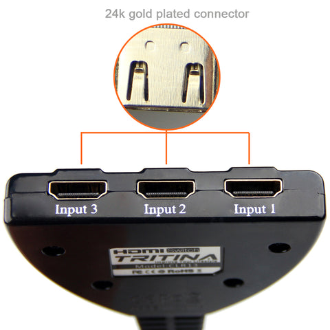 Tritina 3-in-1 HDMI Switcher - JustgreenBox