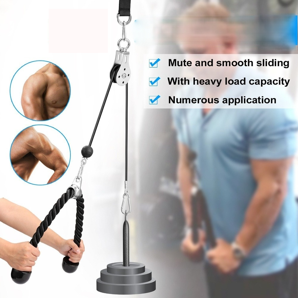 Fitness DIY Pulley Cable Machine Attachment System Loading Pin Lifting