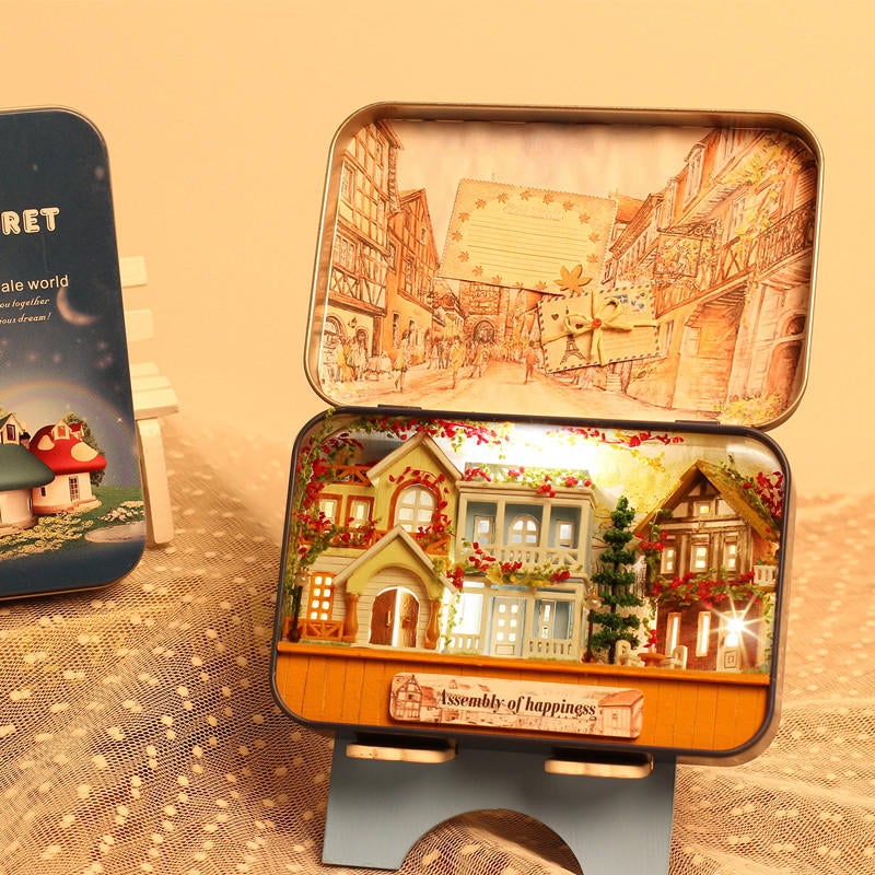 Happiness New Zealand Farm DIY Tin Box Secret Miniature Gift