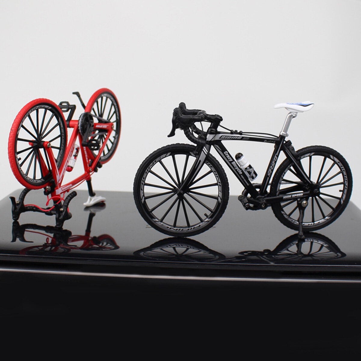 1:10 3D Mini Multi-color Alloy Mountain Racing Bicycle Rotatable Wheel Diecast Model Toy for Decoration Gift