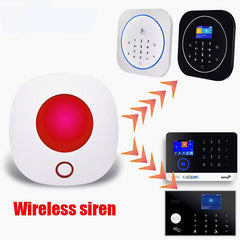 Wireless Wifi Strobe Siren Sound and Light Siren Alarm 100dB for 433MHz Alarm System