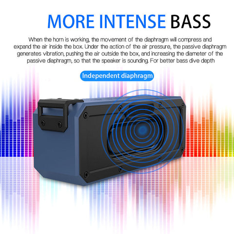 Wireless bluetooth Speaker 6600mAh Portable Outdoor 40W Waterproof NFC Subwoofer Stereo with Type-C Audio DSP Sound