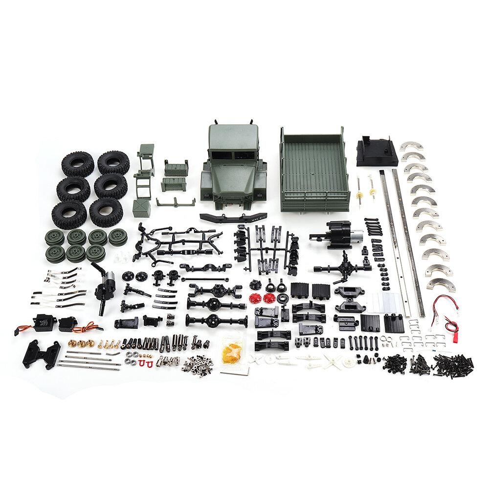 1/16 6WD RC Car Metal Kit with 370 Motor Metal Dual Speed Gear Case Gear Drive Shaft Wheels Weight