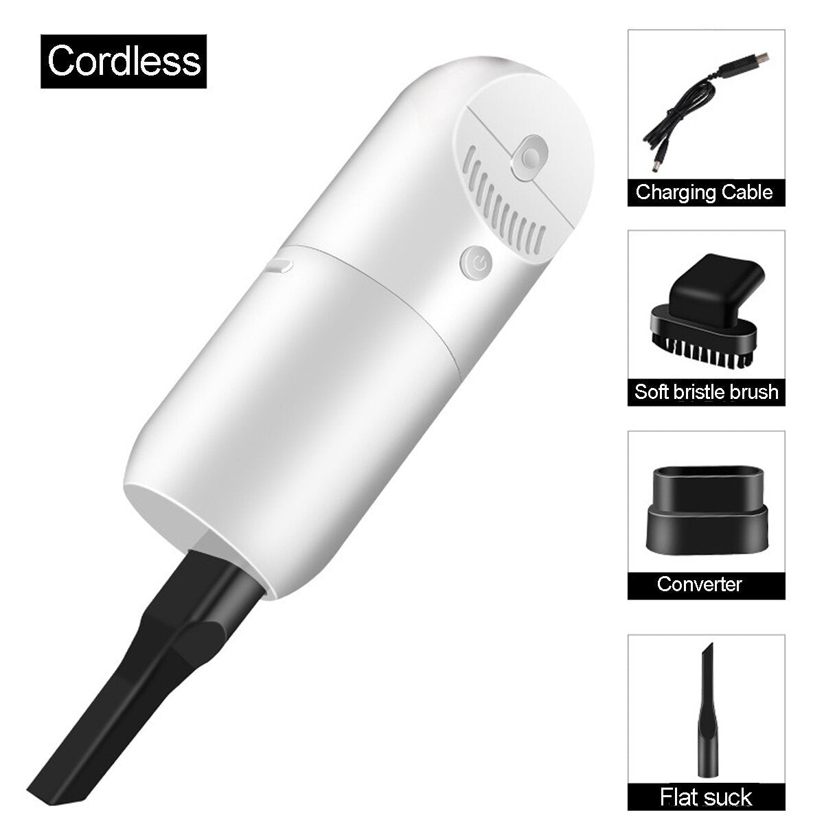 120W Car Vacuum Cleaner Portable Wet Dry Use Ligweight Handheld Duster 4500rpm 3500Pa Powerful Suction