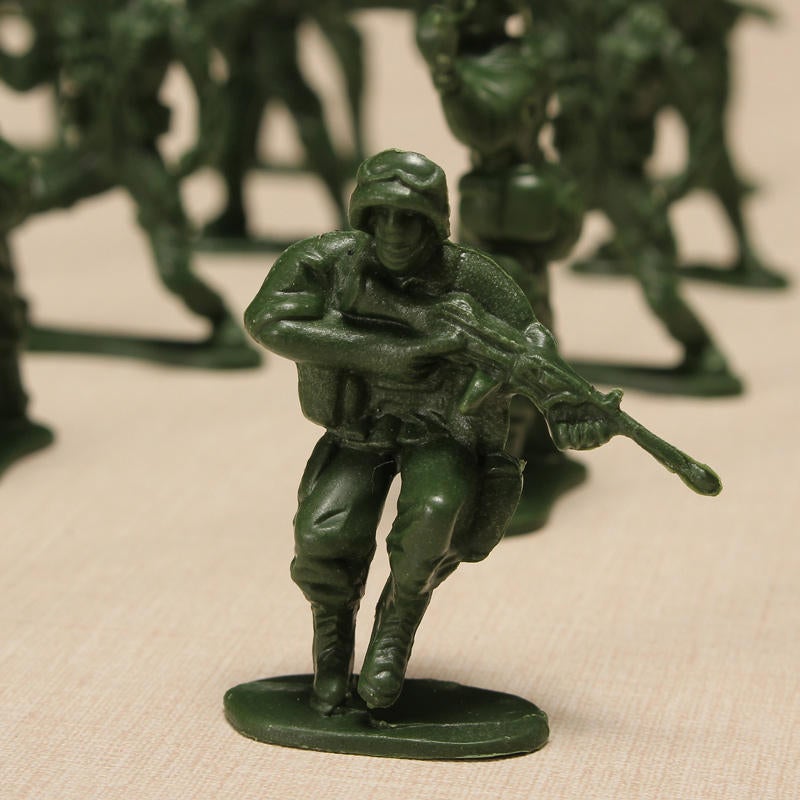 100PCS 5cm Soldier Army Troop Figure Battle War DIY Scene Model