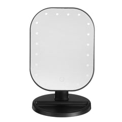 Battery Powered 20 LED Makeup Mirror Light Desktop Home Touch Screen 180 Adjustable Angle Mirror