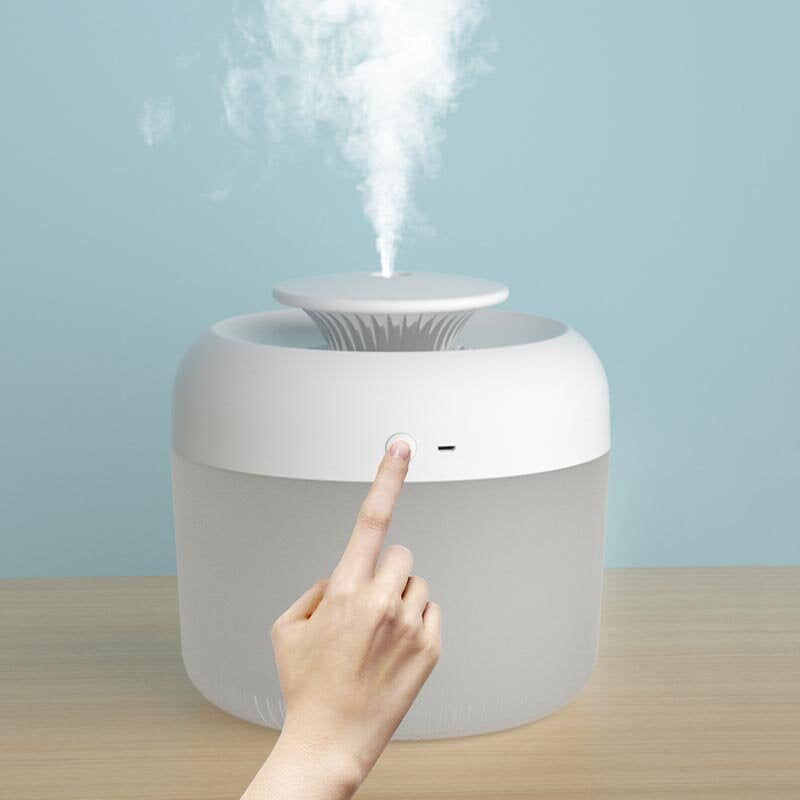 2.4L New Ultrasonic Air Humidifier With LED Light Large Capacity USB Rechargeable Fragrance Diffusers Fogger Home Office