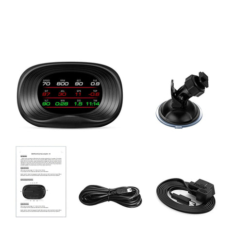 Car HUD Display, OBD+GPS Dual System Head Up Display High Definition Speedometer Diagnostic Tool
