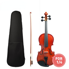 1/4 Violin Matte/Bright Violin Student Violin W/Case+Bow Set For Biginner Violin Learner Natural Color Violin