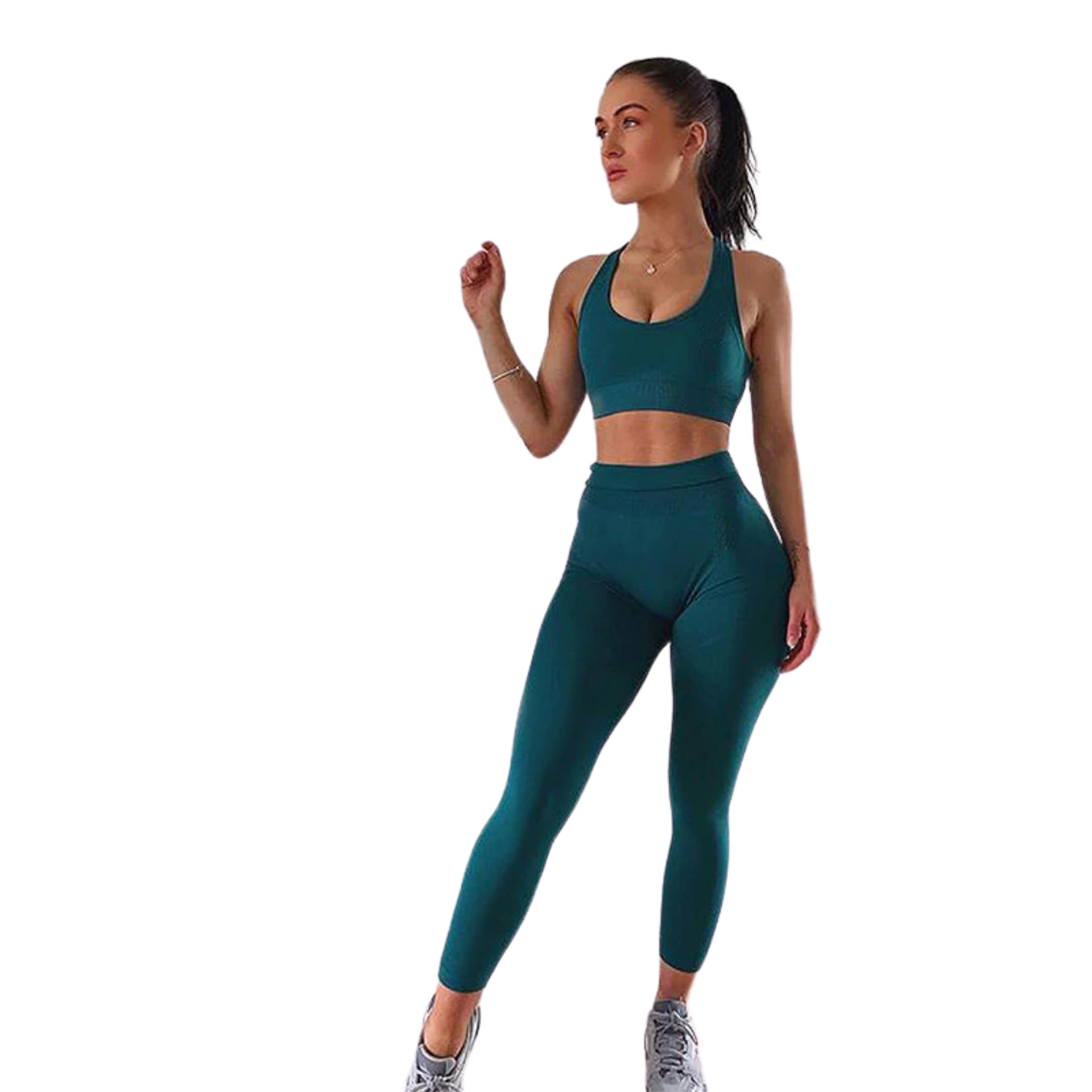 Seamless Gym Set Nylon Woman Sportswear Exercise Leggings Padded Sports Bras Fitness Wear Yoga Suits