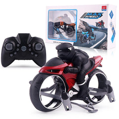 2.4G 2 In 1 Land RC Car Vehicle Motorcycle Flying Drone RTR Model Toy