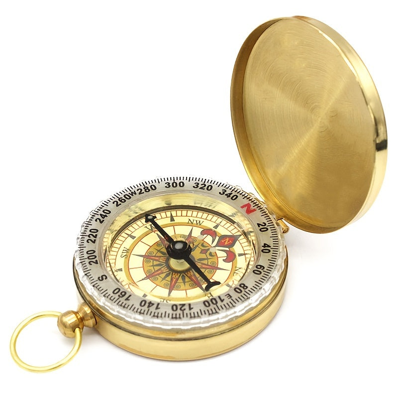 Classic Pocket Watch Style Compass Waterproof Luminous Navigation for Outdoor Sports