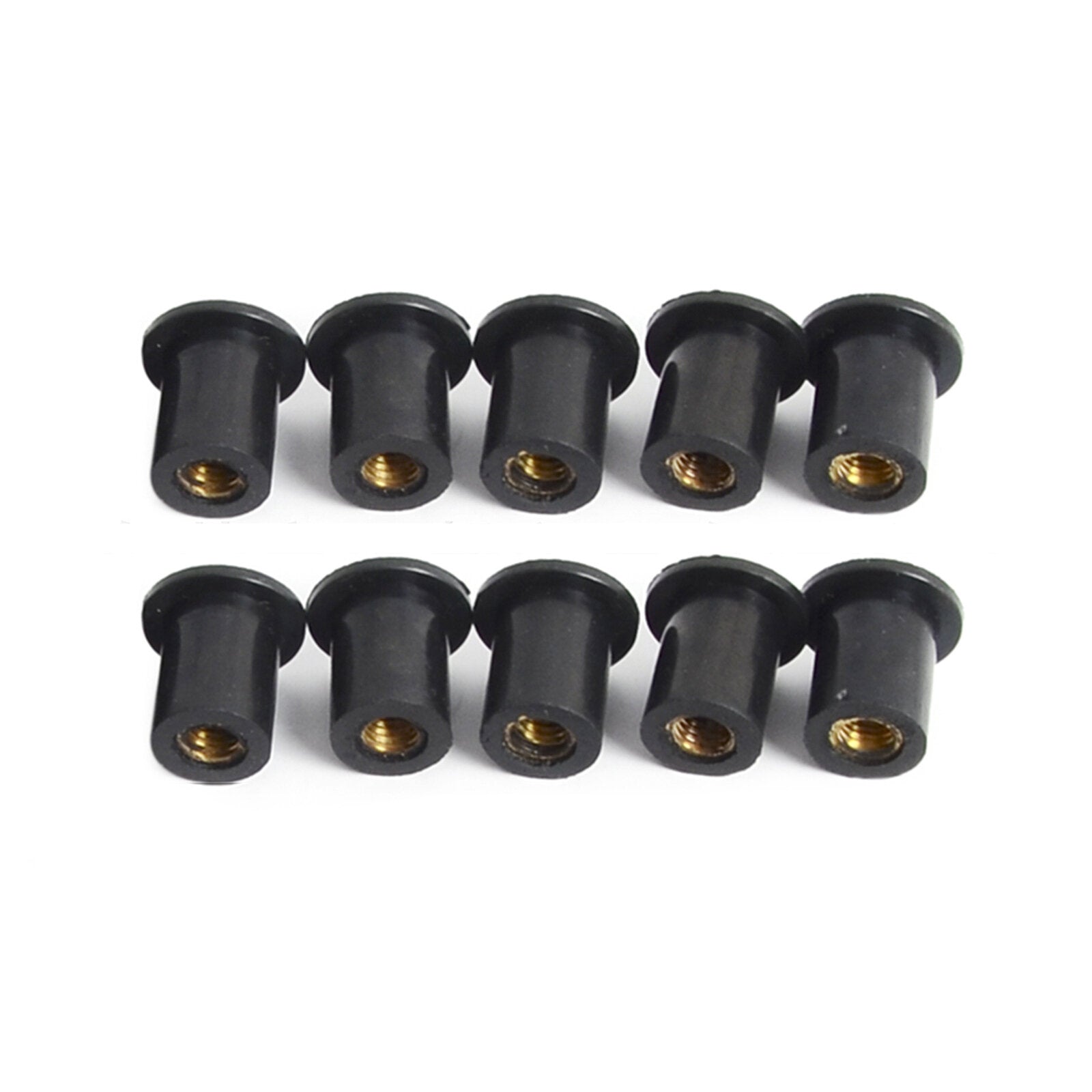 10pcs M4 / M5 / M6 Metric Rubber Well Nuts Windshield Fairing Cowls Fastener Screws Universal Motorcycle Fairing Cowl Fixing