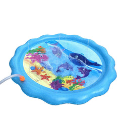 Water Spray Pad Baby Outdoor Summer Lawn Beach Sea Animals Inflatable Water Spray Kids Sprinkler Play Pad Mat Water Games Mat