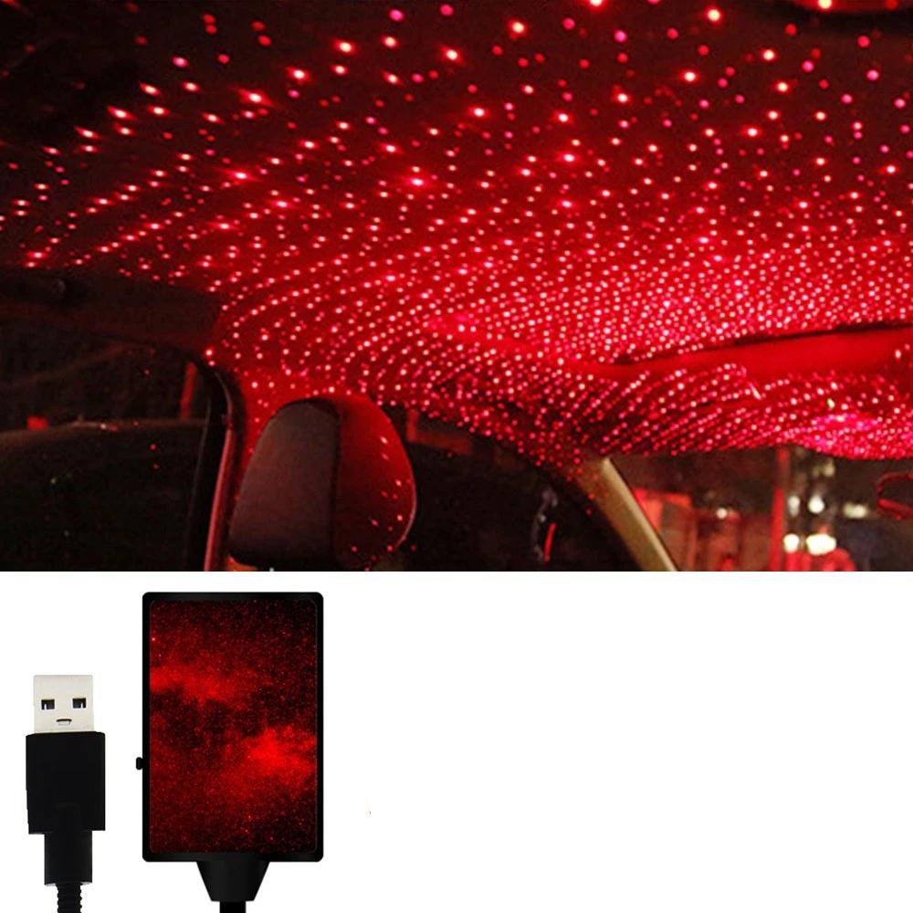 Car Atmosphere Lamp,Auto Roof Ceiling Decoration Colourful LED Star Night Lights Projector for Car/Home/Party