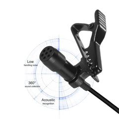 Omni-directional Clip-on Lavalier Microphone 3.5mm Plug Condenser Mic