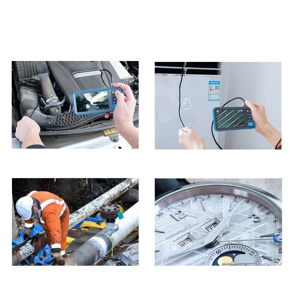 4.5inch HD Color Screen Digital Endoscope 8mm Dual Lens IP67 Waterproof Camera Brightness Adjustable Video Recorder