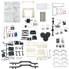 RC Car Unassembled Kit 4WD Off-Road RC Truck Brushed RC Vehicle Model with Motor Servo for Kids and Adults