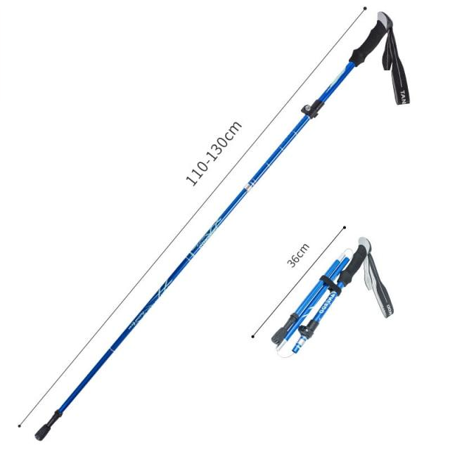 Anti Shock Walking Stick Telescopic Trekking Ultralight Aluminum Alloy Tactical Canes Sticks