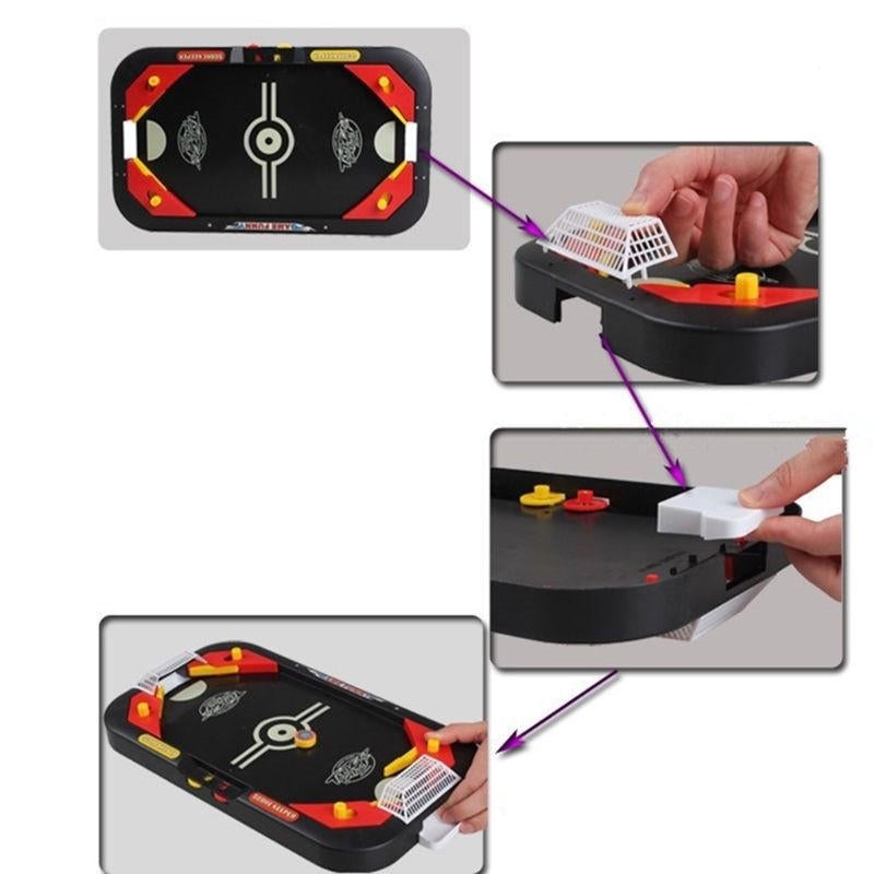 2 In 1 Mini Ice Hockey Table Soccer Desktop Battle Tournament Game For Kids Families Interactive Toy