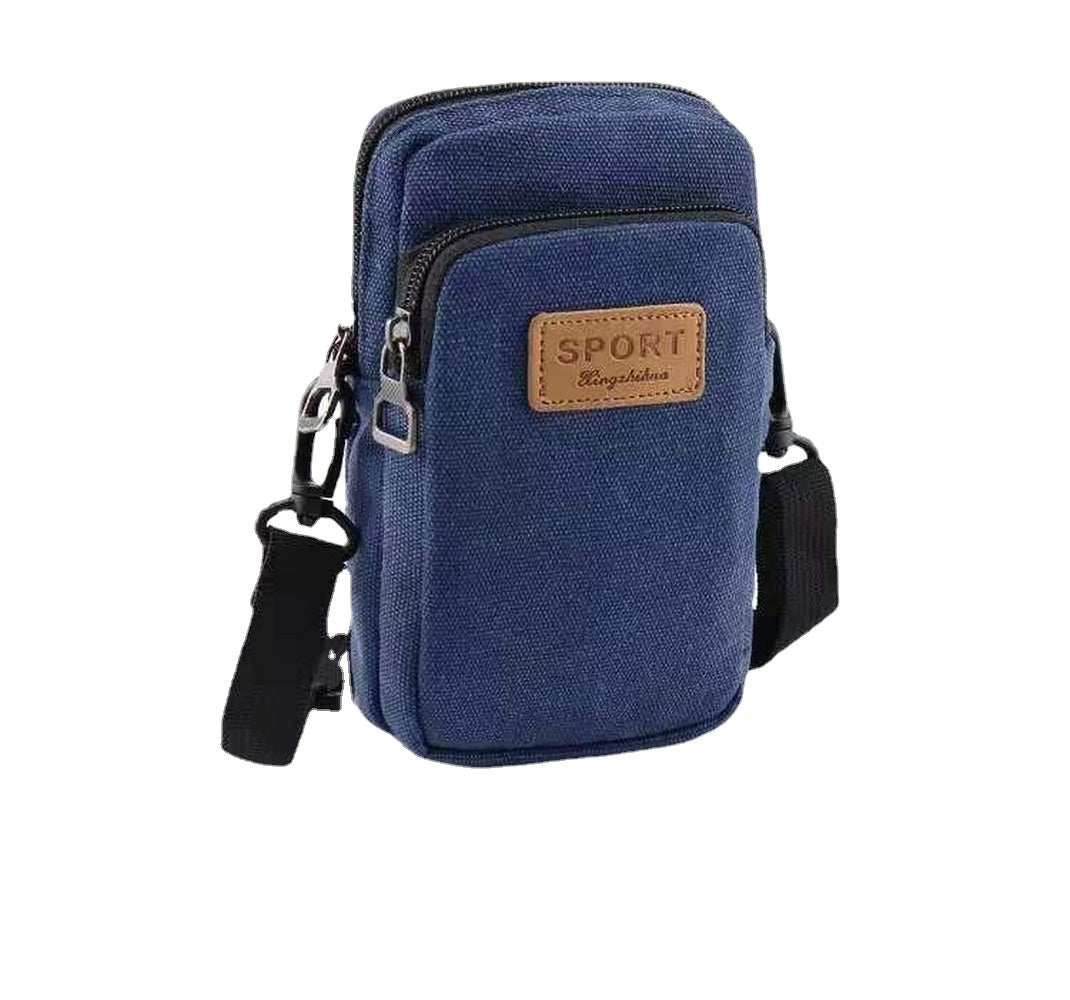 Universal Waterproof Multi-functional Canvas phone bag Shoulder Bag Man Casual Crossbody Waist