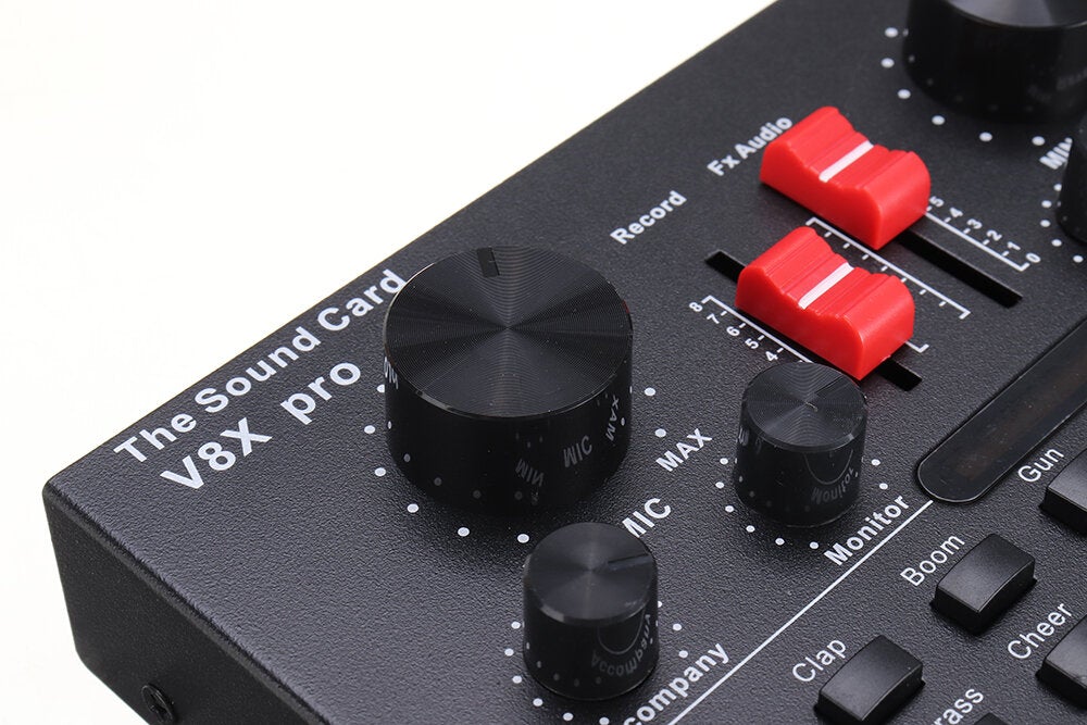 PRO External Audio Mixer USB Interface Sound Card with 15 Modes Multiple Effects