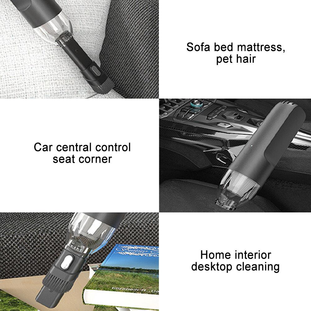 Portable Wireless Vacuum Cleaner 5000Pa Strong 2000mAh Battery Life Low Noise Lightweight for Car Home