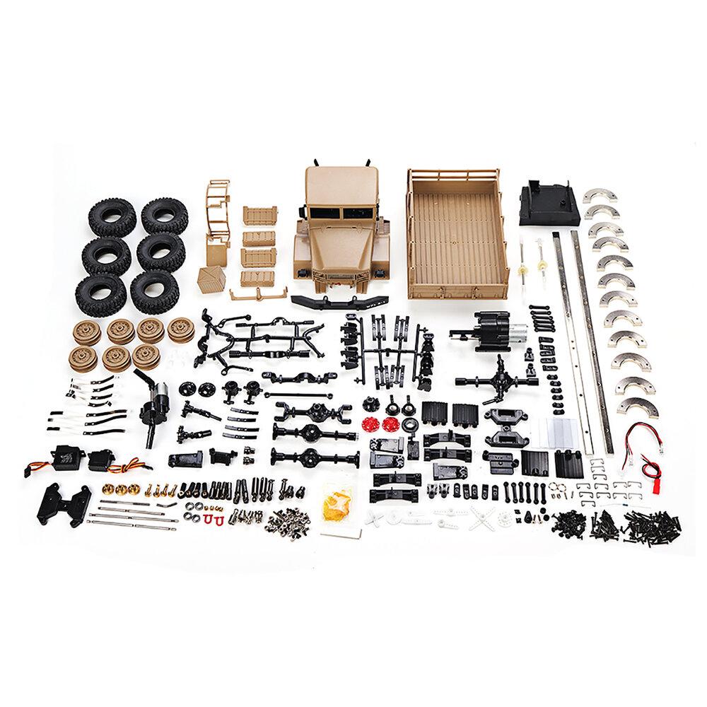 1/16 6WD RC Car Metal Kit with 370 Motor Metal Dual Speed Gear Case Gear Drive Shaft Wheels Weight