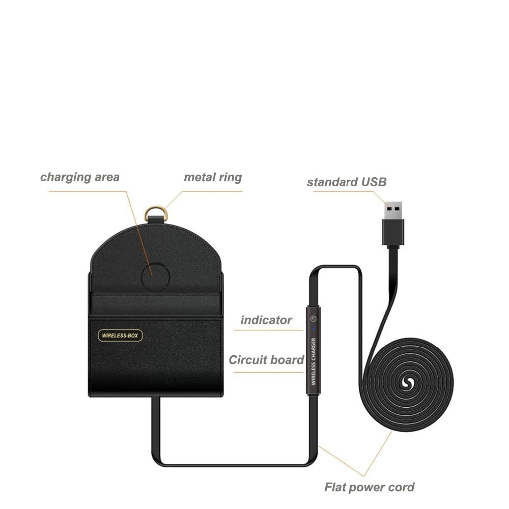 Wireless QI Car charger box fast phone Charging pad stand air vent phone holder car storage box - JustgreenBox