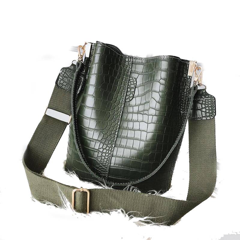 Crocodile Crossbody Bag For Women Shoulder Bag Brand Designer Women Bags Luxury PU Leather Bag Bucket Bag Handbag