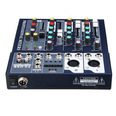 4 Channel USB Bluetooth Audio Mixer with Reverb Effect for Home Karaoke Live Stage Performance 220V