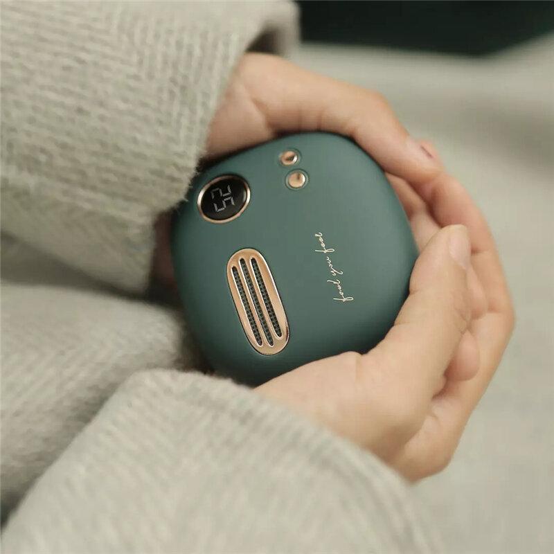 2 in 1 Hand Warmer Mini Mobile Power Bank USB Rechargeable 5000mAh Long Battery Life Electric Warming Treasure