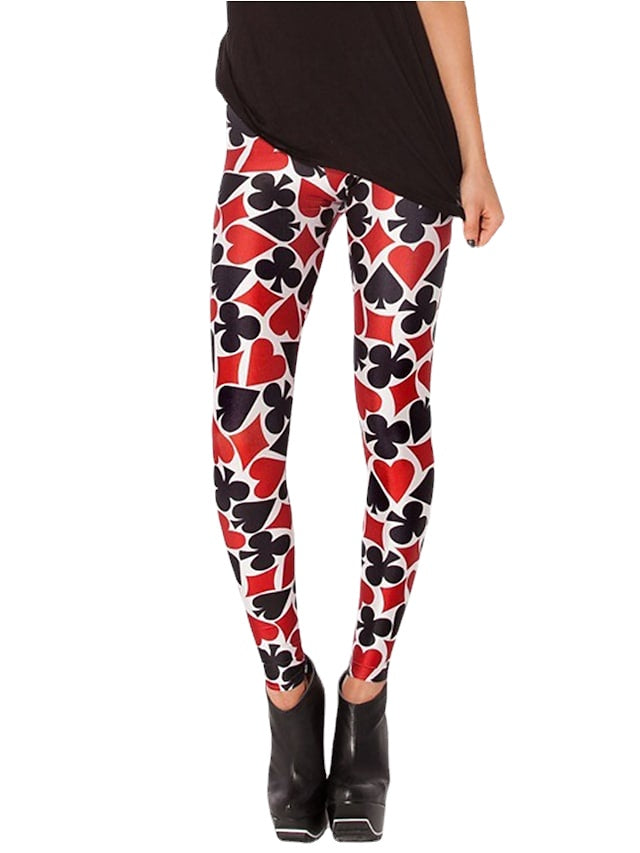 Weekend Yoga Print Stretchy Ankle-Length Comfort Women's Skinny Pants