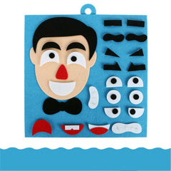 Parents and Kids Emoticon DIY Assembling Hangable Puzzles Children Recognition Training Educational Toys