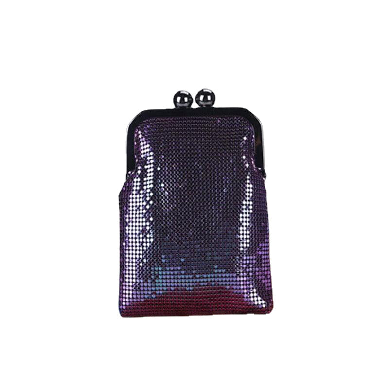 Iridescence Aluminium Women Evening Bags Lady Wedding Party Shoulder Bags Phone Bag For Gift Party Clutch Chain Bag