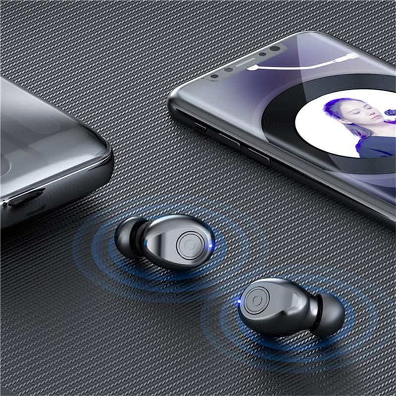 TWS Stereo Digital Display Wireless Bluetooth 5.0  Headset With 1200mAh Power Bank