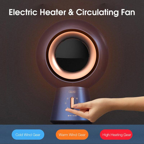 Electric Heater 65Wide Angle 6 Gear Adjustment Ceramic PTC Heating Desktop/Floor Dual Purpose Low Noise for Home Office 220V